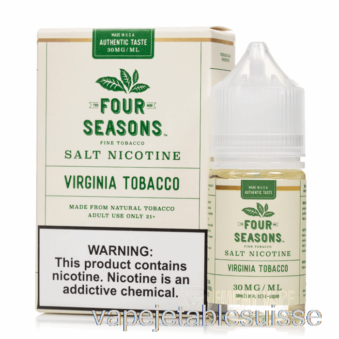 Vape Suisse Sel De Tabac De Virginie - Quatre Saisons - 30ml 50mg
